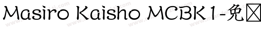 Masiro Kaisho MCBK1字体转换